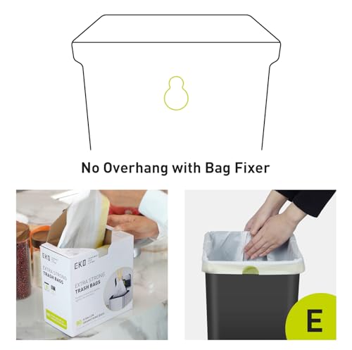 EKO EcoCasa II 36L+24L Dual Trash Can with Recycle Bin, Stainless Steel Garbage Can with Lid, Deodorizer Compartment