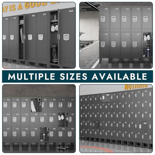 Metal Cabinet Home Office Storage,Lockers,Lockable Employees Metal Locker with Door,54" Height Steel Locker,Lockable Steel Locker for Gym,School,Home