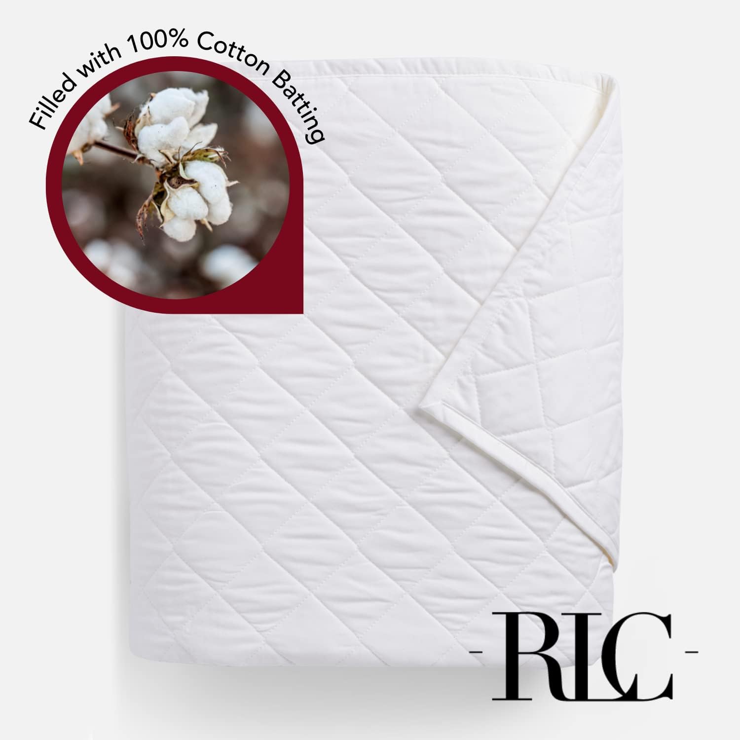 Red Land Cotton Classic Luxury Quilt | American Grown 100% Cotton Batting | Lightweight All Season USA Made Vintage Style Bedspread | Durable