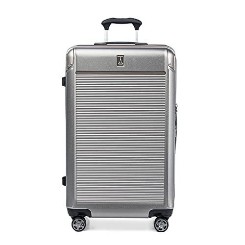 Travelpro Platinum Elite Hardside Expandable Carry on Luggage, 8 Wheel Spinner, TSA Lock, Hard Shell Polycarbonate Suitcase, Metallic Sand
