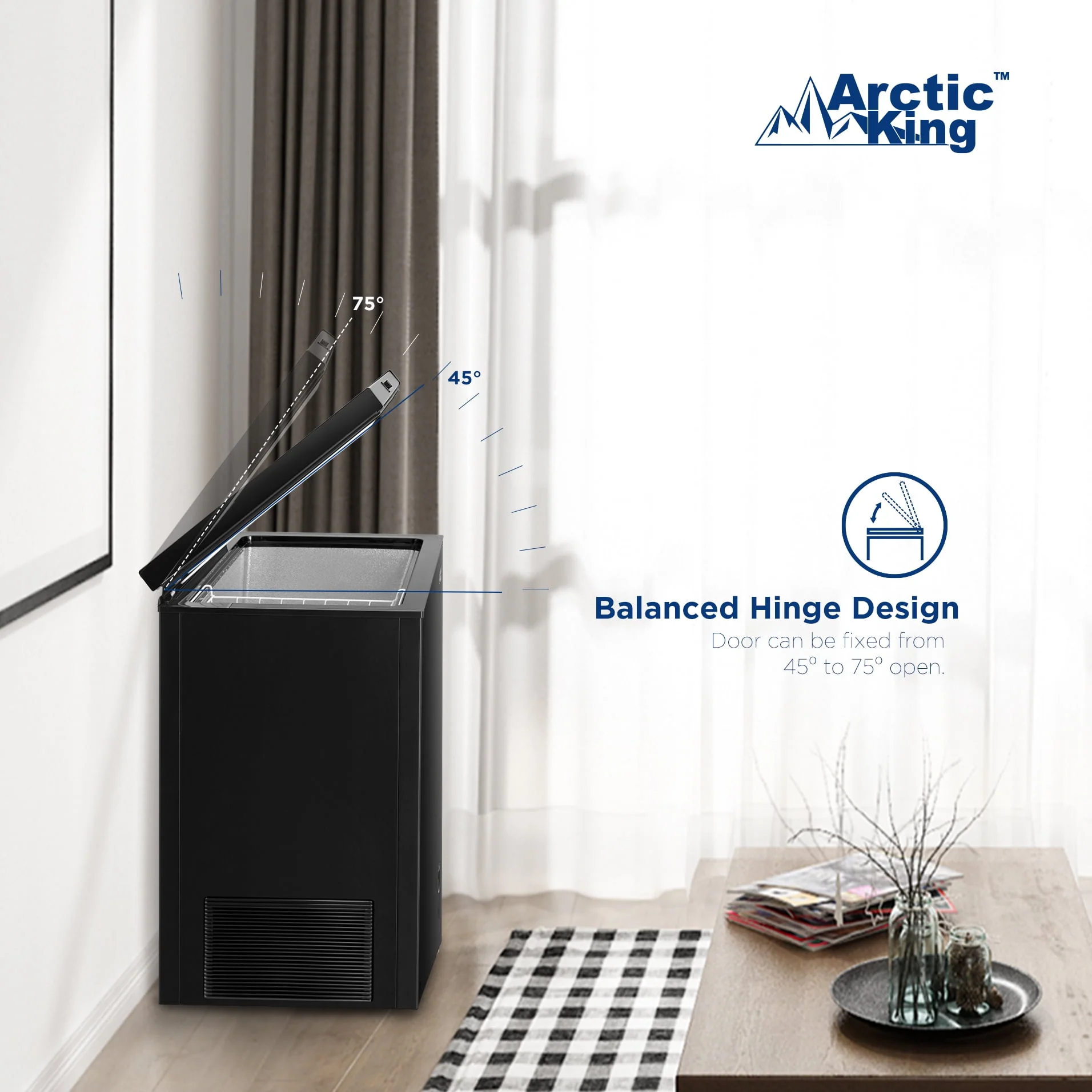 Arctic King 7 Cu ft Chest Freezer, Garage Ready, Black