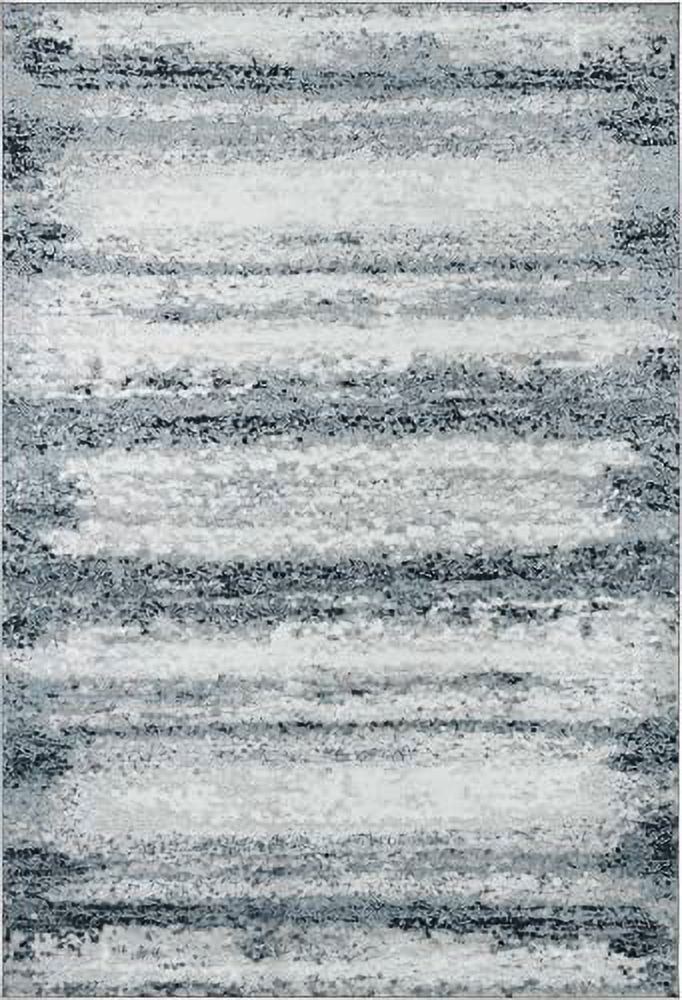 Glory Rugs Modern Abstract Area Rug Faded Soft for Living Room Bedroom Home and Office (8x10, Grey Navy)