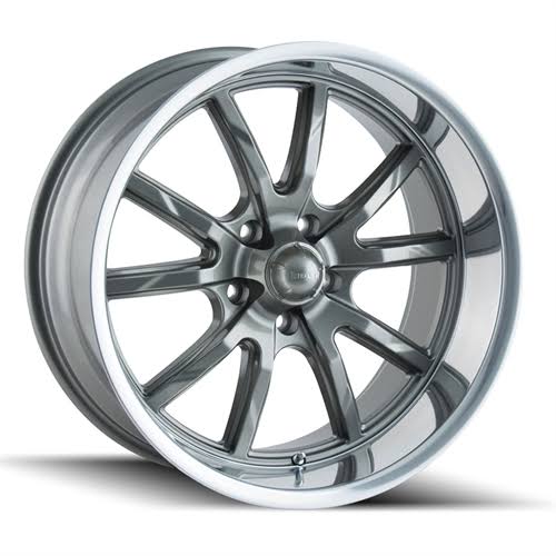 The Wheel Group 650-5865G Ridler 650 Series Grey w/Polished Lip Wheel Size: 15x22 x 8x22