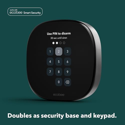 ecobee New Smart Thermostat Premium with Smart Sensor and Air Quality Monitor - Programmable Wifi Thermostat - Works with Siri, Alexa