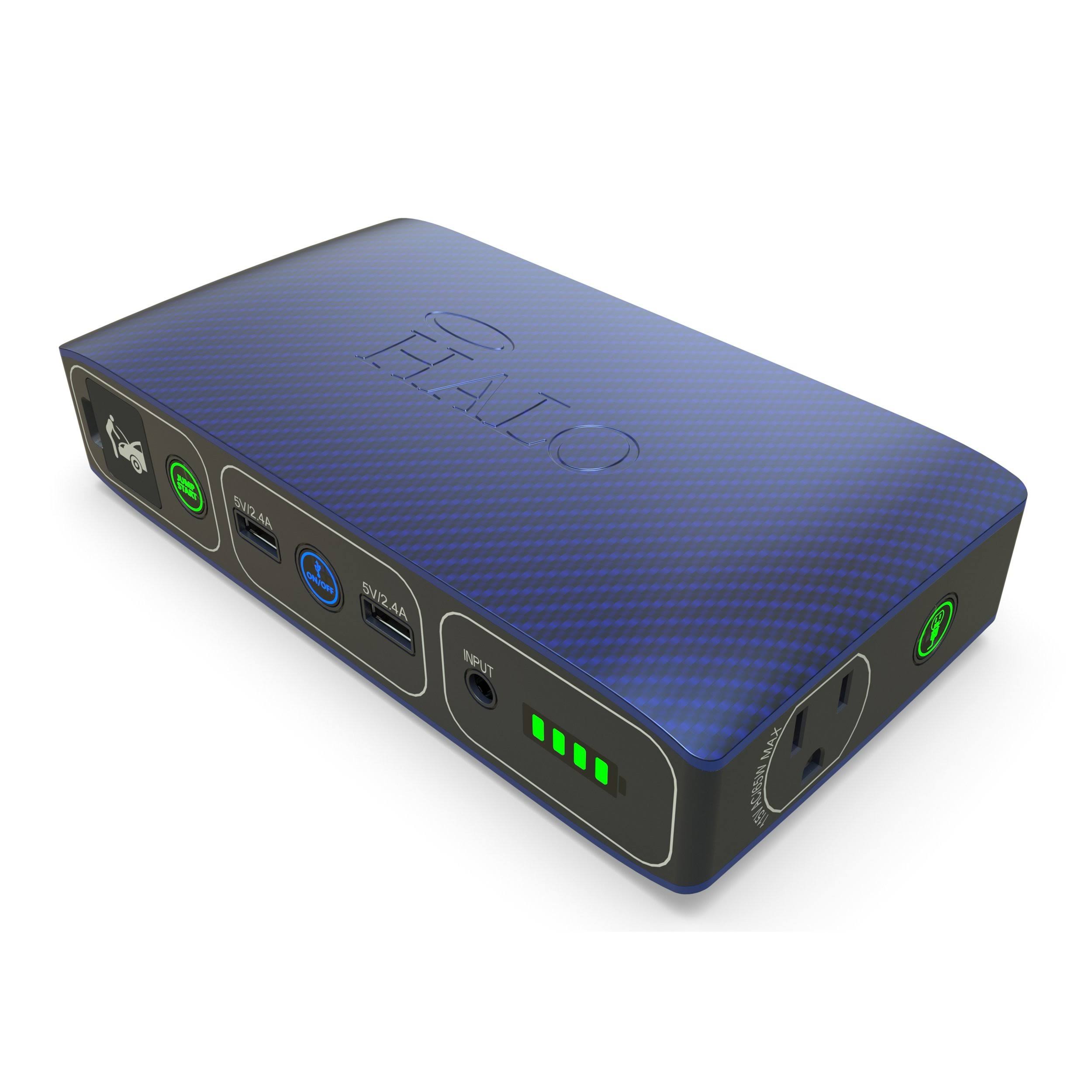 Halo Bolt 58830 Mwh Portable Phone Laptop Charger Car Jump Blue Graphite