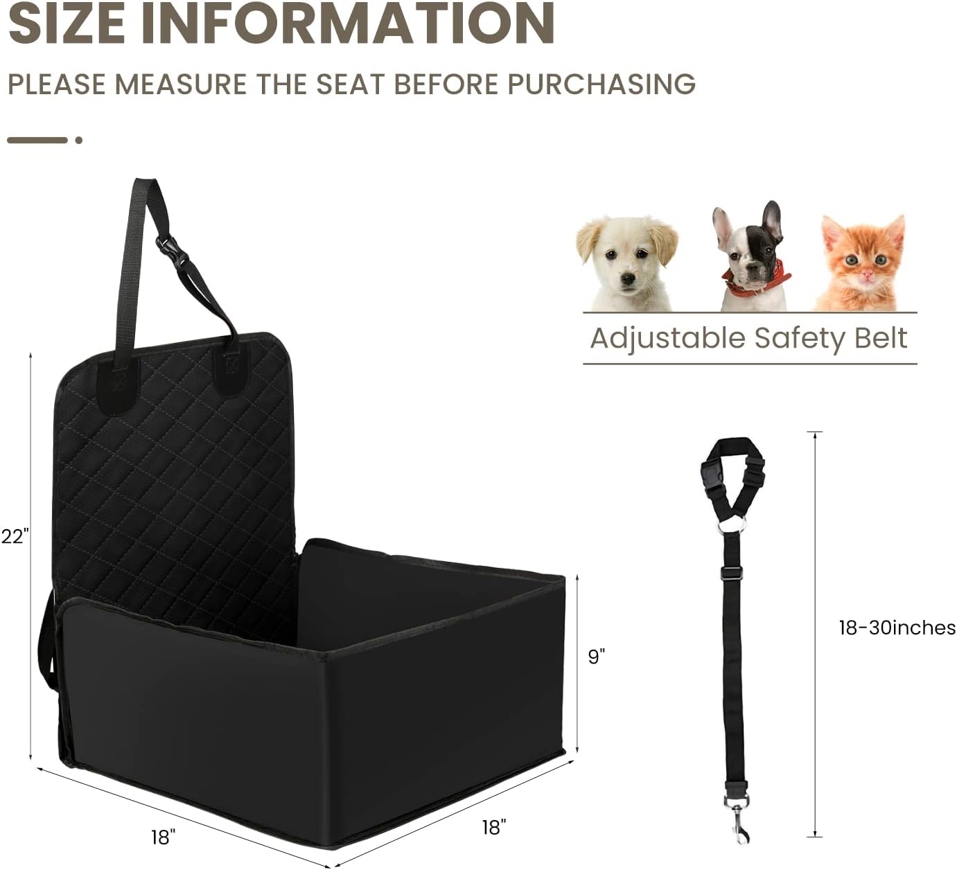 NESTROAD SUV Cargo Liner for Dogs, Waterproof & Nonslip Dog Trunk Cargo Cover Mat for Backseat