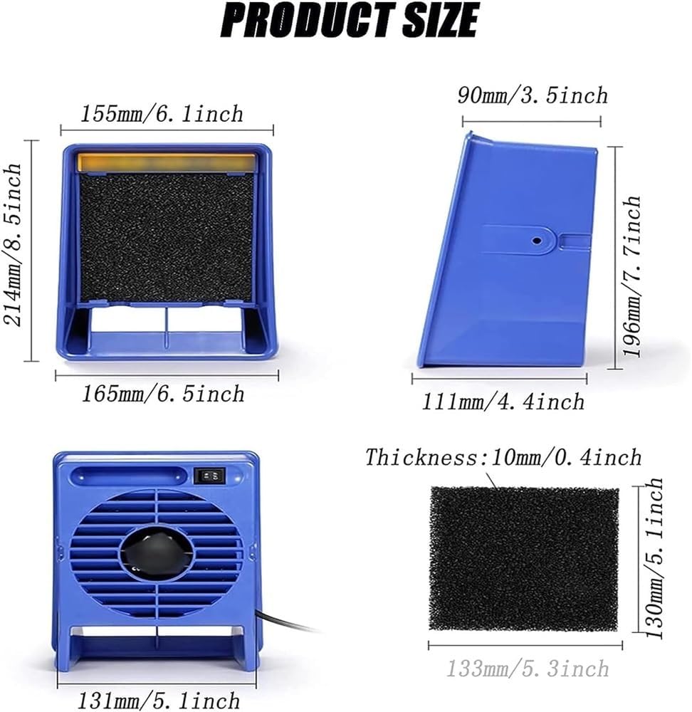 Strong Suction Powe Welding Fume Extractor, Solder Iron Exhaust Fan Solder Fume Extractor Fume Smoke Absorber