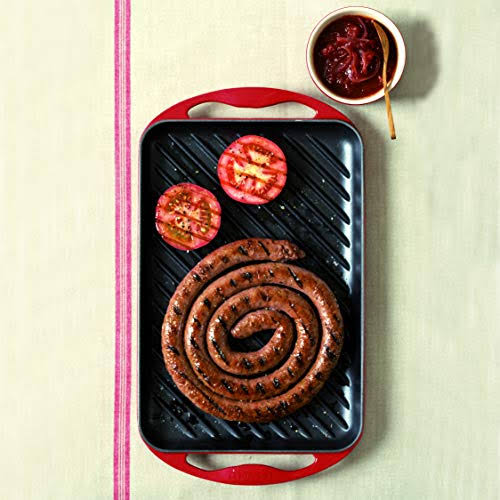 Le Creuset Cast Iron Rectangular Skinny Grill | Cerise