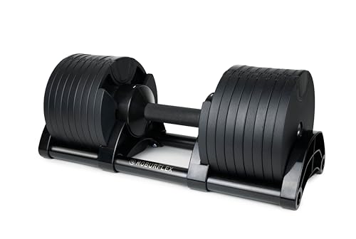 Adjustable Dumbbell (Single) by ROBURFLEX for Workout Strength Training Fitness Home Gym