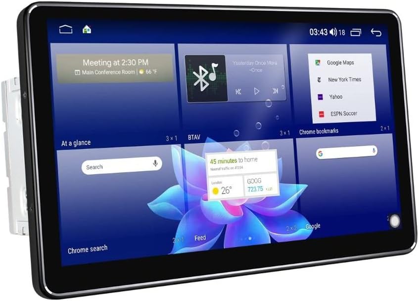 Joying 10.5 Inch Car Stereo Android 10 Universal Single Din Head Unit 6GB+128GB Car Radio 1280 x 720P Support Android Auto/CarPlay/Blutooth