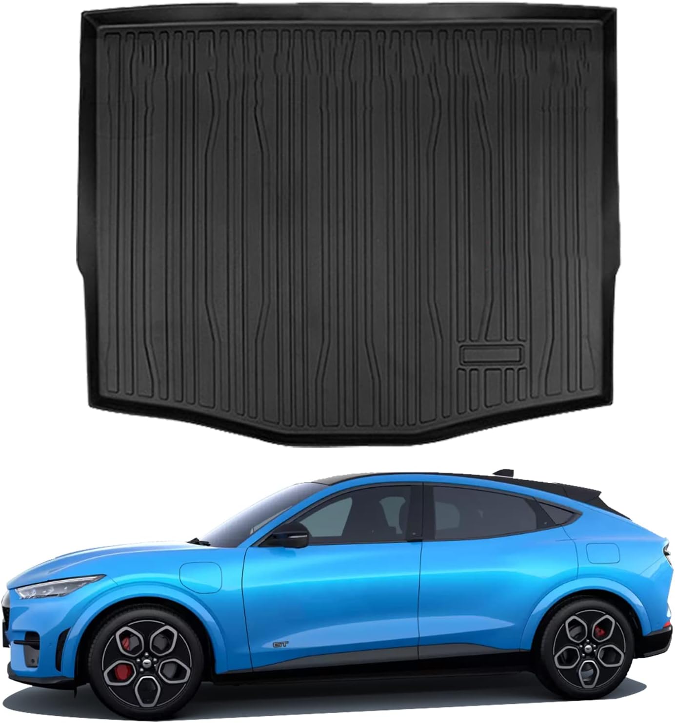 COSLAKE for Mustang Mach E Cargo Liner, Mustang Mach E Accessories 2021 2022, All-Weather Cargo Mat, TPE & Waterproof
