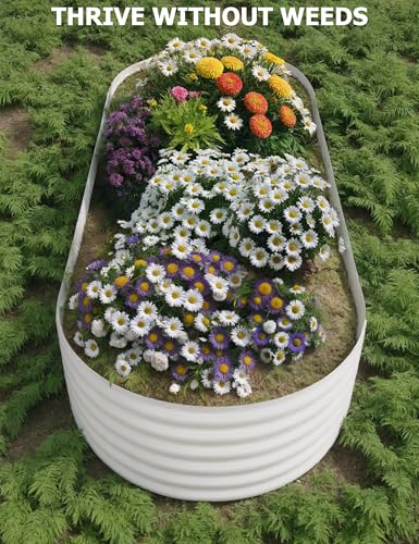 10x4x1.5ft Raised Garden Bed,Galvanized Raised Planter Boxes Outdoor with Easy Assembly, Large Garden Bed for Vegetables, Fruits, Flower
