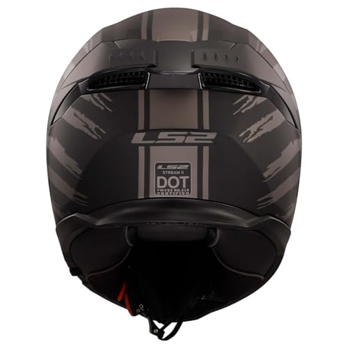 LS2 Helmets Stream II Full Face Motorcycle Helmet W/SunShield (Matte America Gray/Black - X-Large)
