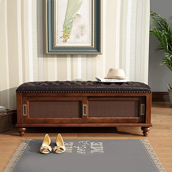 K KELBEL Shoe Rack & Shoe Bench & Shoe Cabinet & Boot Organizing Detachable Cushion with Hidden Storage Compartment