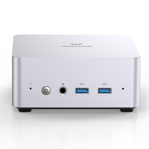 MINISFORUM UM880 Plus Mini PC AMD Ryzen 7 8845HS(8C/16T, up to 5.1GHz), 32GB DDR5 1TB PCIe4.0 SSD, HDMI+DP+USB4 Triple Outputs, OCuLink Port