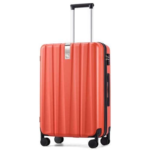 Hanke 29 Inch Luggage Suitcases With Spinner Wheels Lightweight PC hardside Rolling Suitcase With Travel Lock, Checked-Large 29-Inch(Blackish Green)