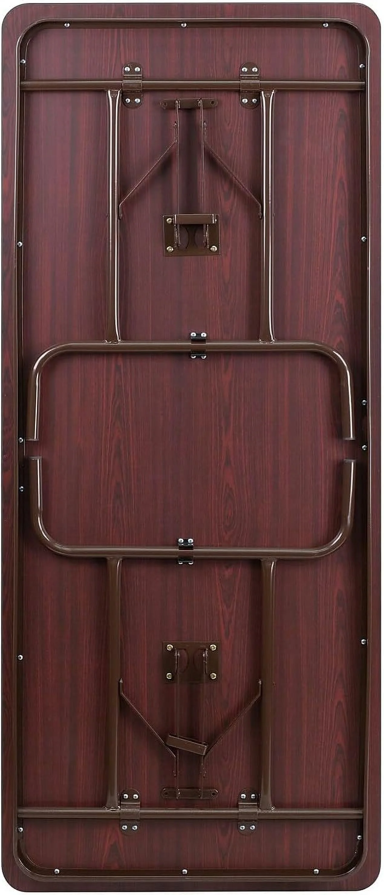 Frankie 6-Foot Mahogany Melamine Laminate Folding Banquet Table