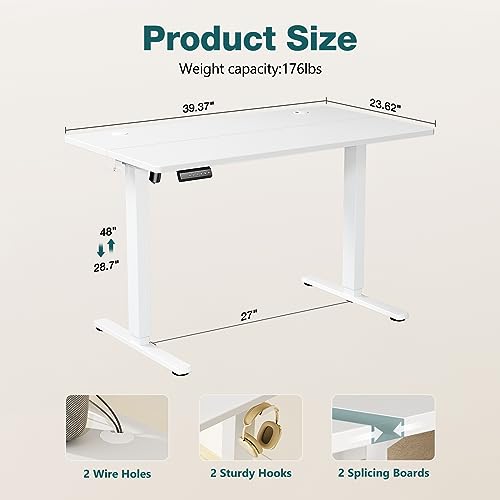 Standing Desk, Adjustable Height Electric Sit Stand Up Down Computer Table