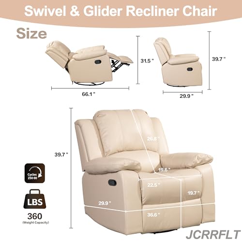 Leather Swivel Recliner Chair