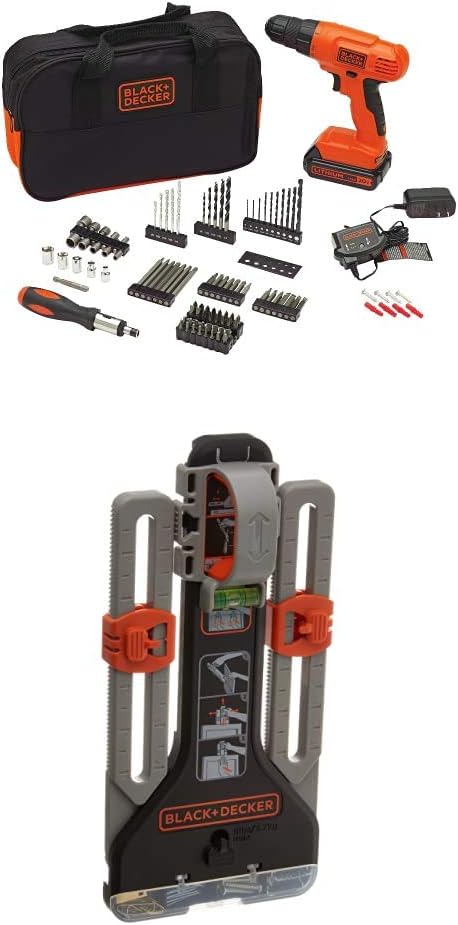 BLACK+DECKER 20V MAX* POWERCONNECT Cordless Drill Kit + 100 pc. Kit (BDC120VA100)