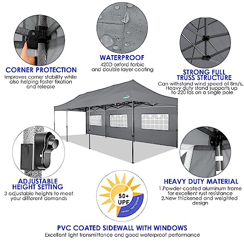 COBIZI 13x26 Pop Up Tent 13x26 Canopy with Sidewalls Heavy Duty Canopy Party Tent for Parties