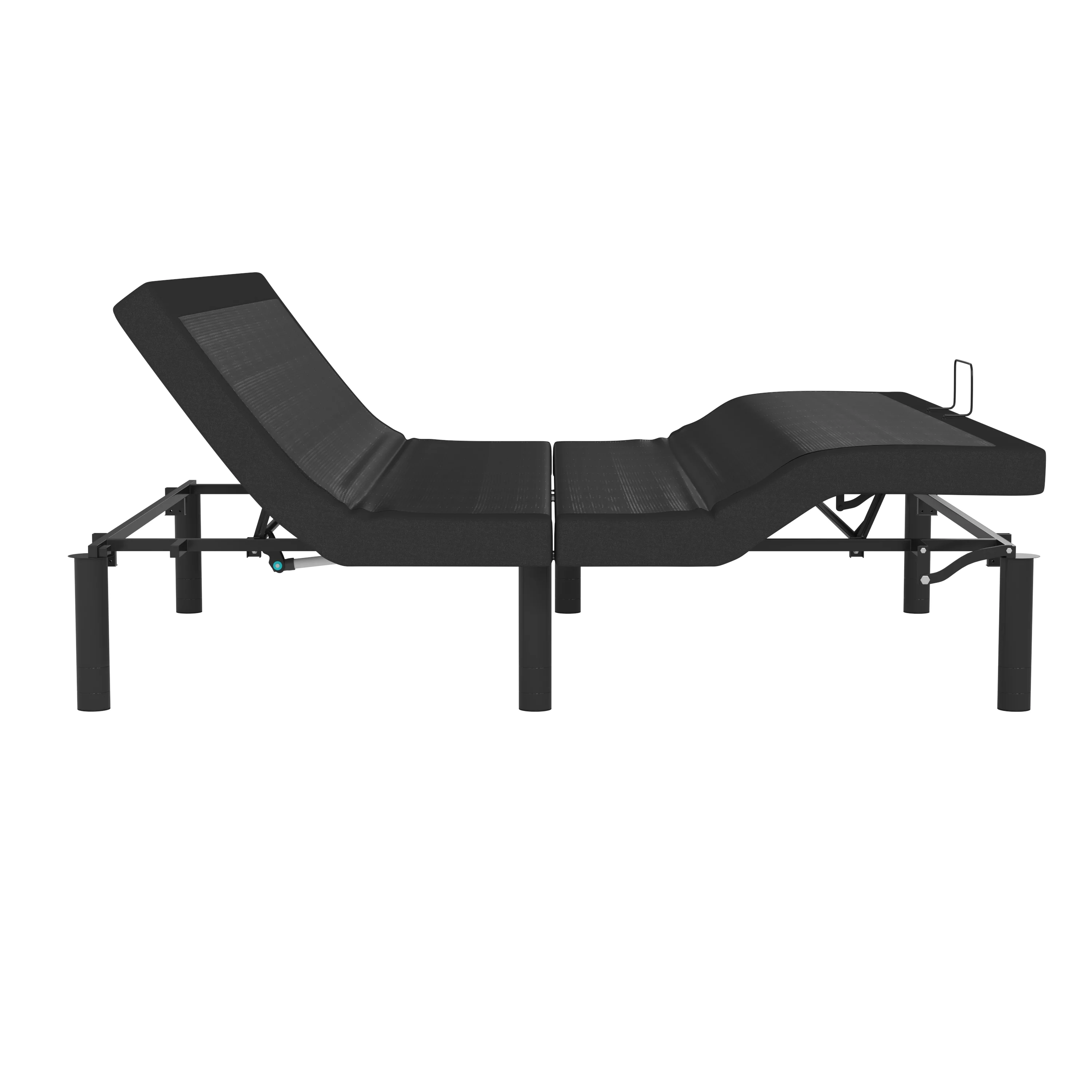 Flash Furniture Selene Motorized Adjustable Bed Frame, Black, King