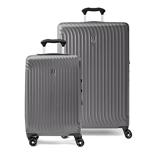 Travelpro Maxlite Air Hardside Expandable Carry on Luggage, 8 Spinner Wheels, Lightweight Hard Shell Polycarbonate Suitcase, Shadow Grey