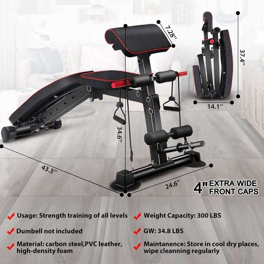 K KiNGKANG Adjustable Weight Bench,Utility Workout Bench Foldable Incline Decline Benches for Home Gym Full Body Workout,Load 600LBS