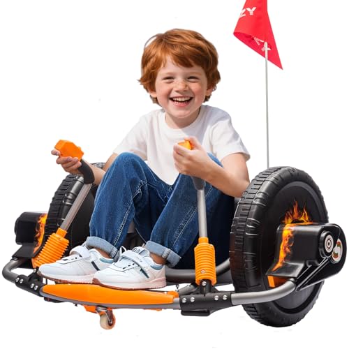 Electric Drift Kart with 16" Large Tyres, 360° Swivel Capability, Dual Lever Steering, 12V Ride On Toys for Boys and Girls from 3 Years Old