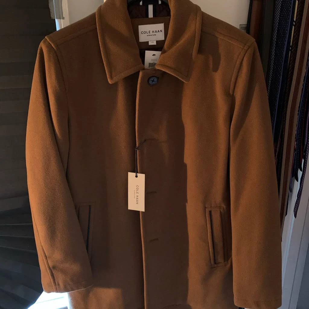 Cole Haan Wool-Blend Coat - Camel