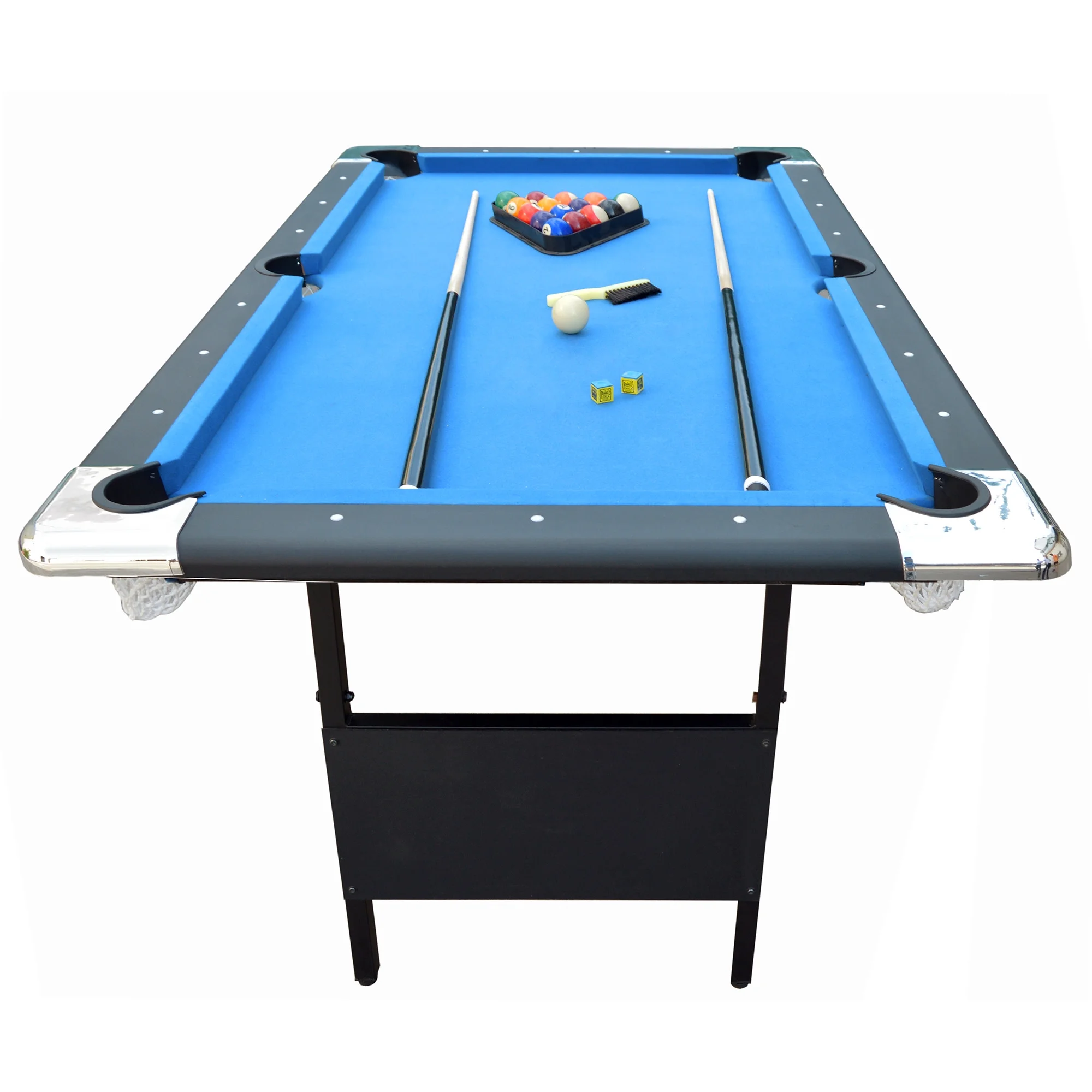 Hathaway Fairmont Portable, Folding 6 ft. Pool Table, Blue Felt, 43.25 in. W