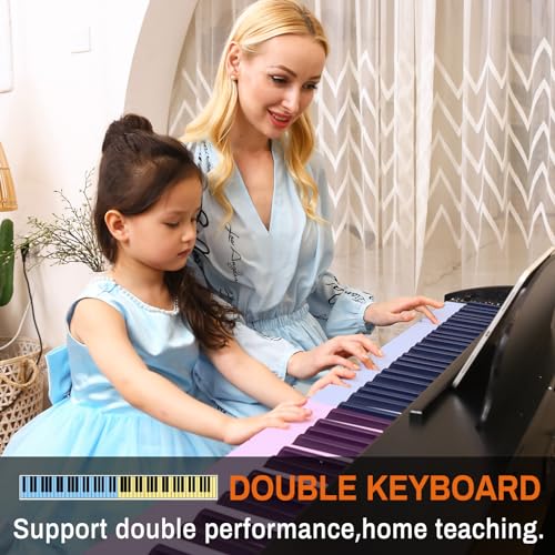 AODSK 88-Key Weighted Hammer Action Digital Piano with Speakers,Furniture Stand and Triple Pedals,Beginner's Course- Comes With Headphones