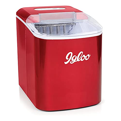 Igloo Electric Countertop Ice Maker Machine - Automatic and Portable - 33 Pounds in 24 Hours - Icecube Maker - Plastic Scoop and Basket