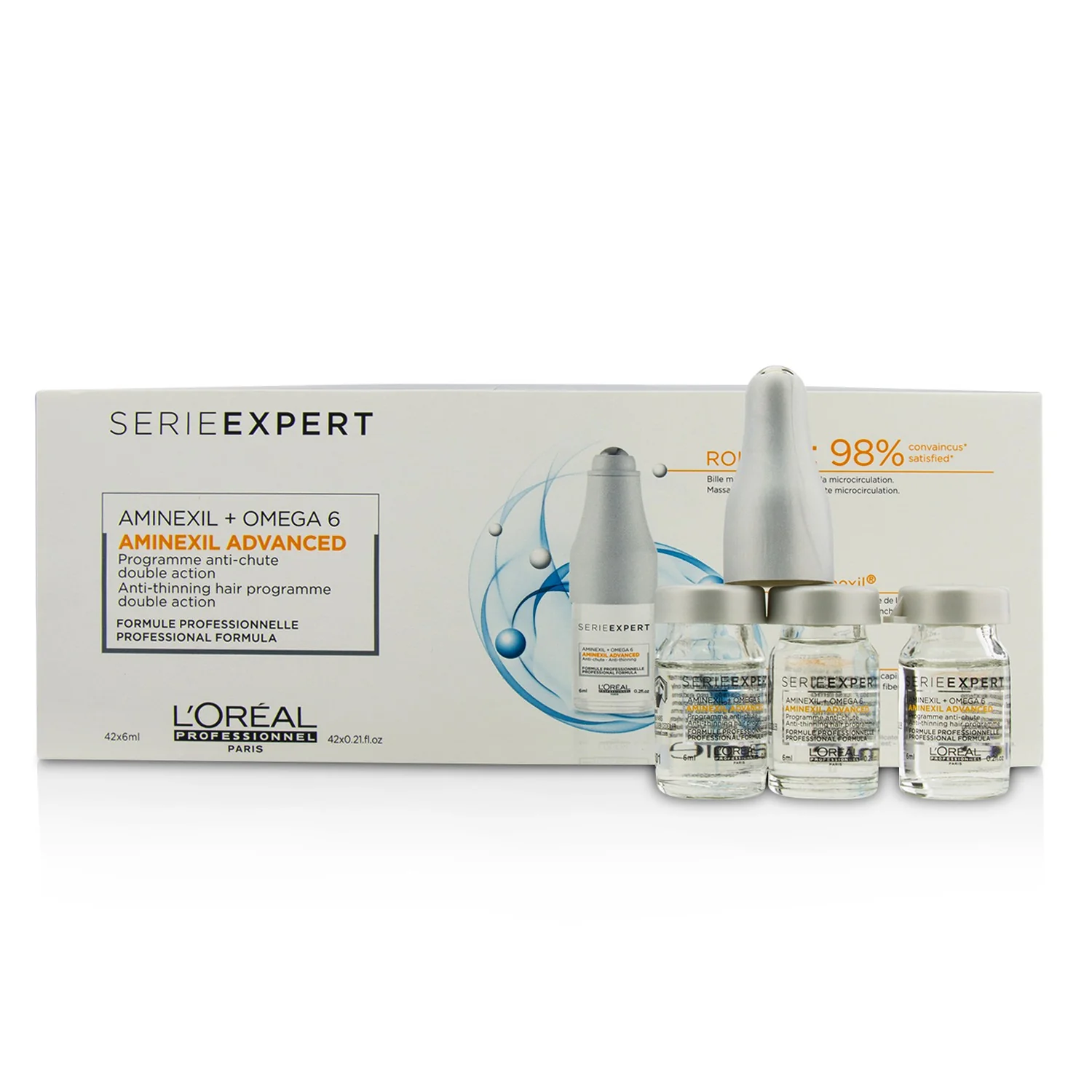 L'Oreal Professionnel Serie Expert - Aminexil Advanced Aminexil + Omega 6 Anti-Thinning Hair Programme Double Action 10x6ml/0.2oz