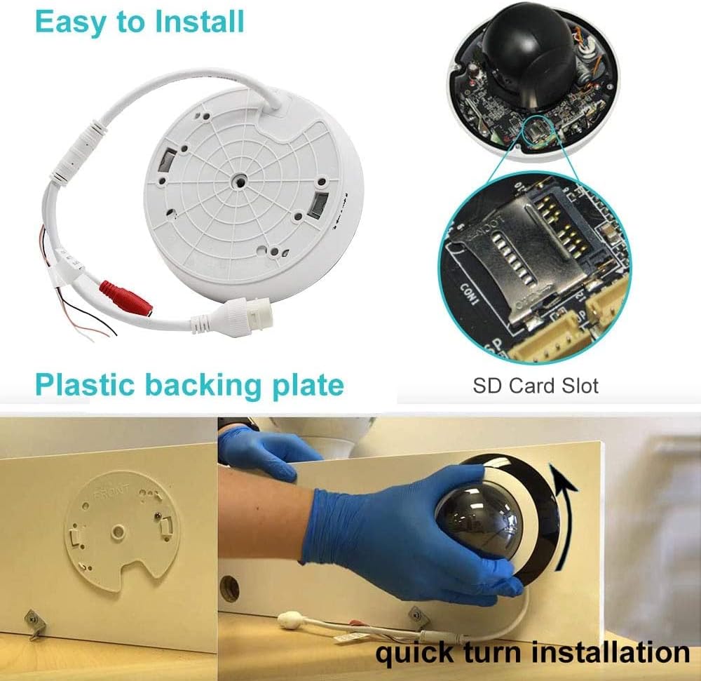 Anpviz 4.0MP POE IP PTZ Dome Camera Compatible with Hikvision ,4X Optical, 16X Digital Zoom, H.265+ Outdoor Mini Security Camera with Audio, Alarm