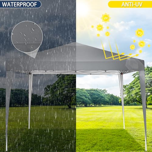 COBIZI Canopy 10x20 Pop Up Canopy Tent with 6 Sidewalls Party Tents for Parties Weddings Backyard Waterproof Canopy Outdoor Commercial Canopy Event