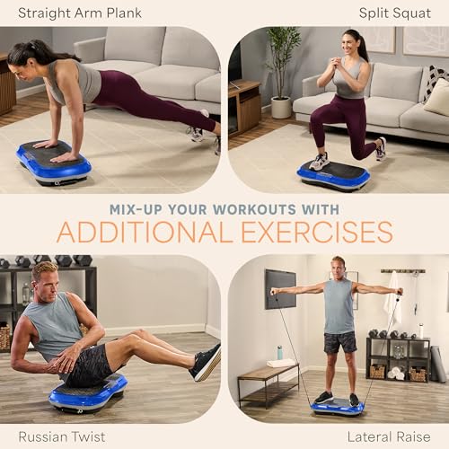 Lifepro Waver Vibration Plate Exercise Machine – High-Intensity Vibration for Muscle Activation, Full-Body Workout Vibrating Platform with Loop Bands