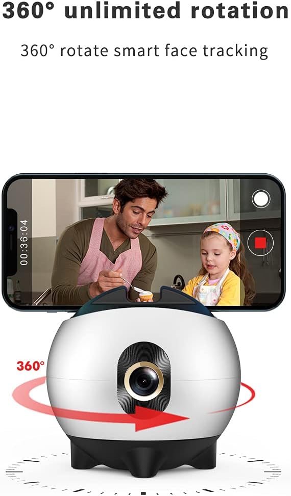 Auto Face Tracking Tripod, Smart 360° Rotation Tracking Phone Holder Tripod Selfie Stick