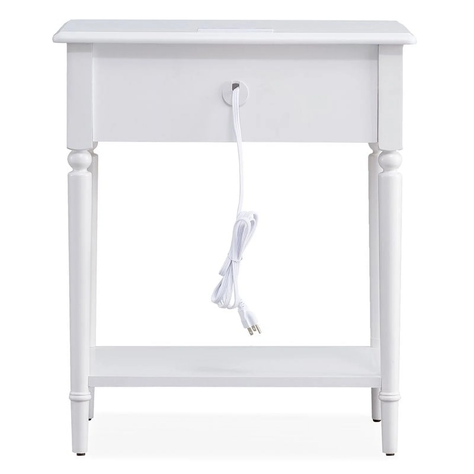 Home Square 2-Piece Furniture Coastal Notions Orchid White Nightstand Set