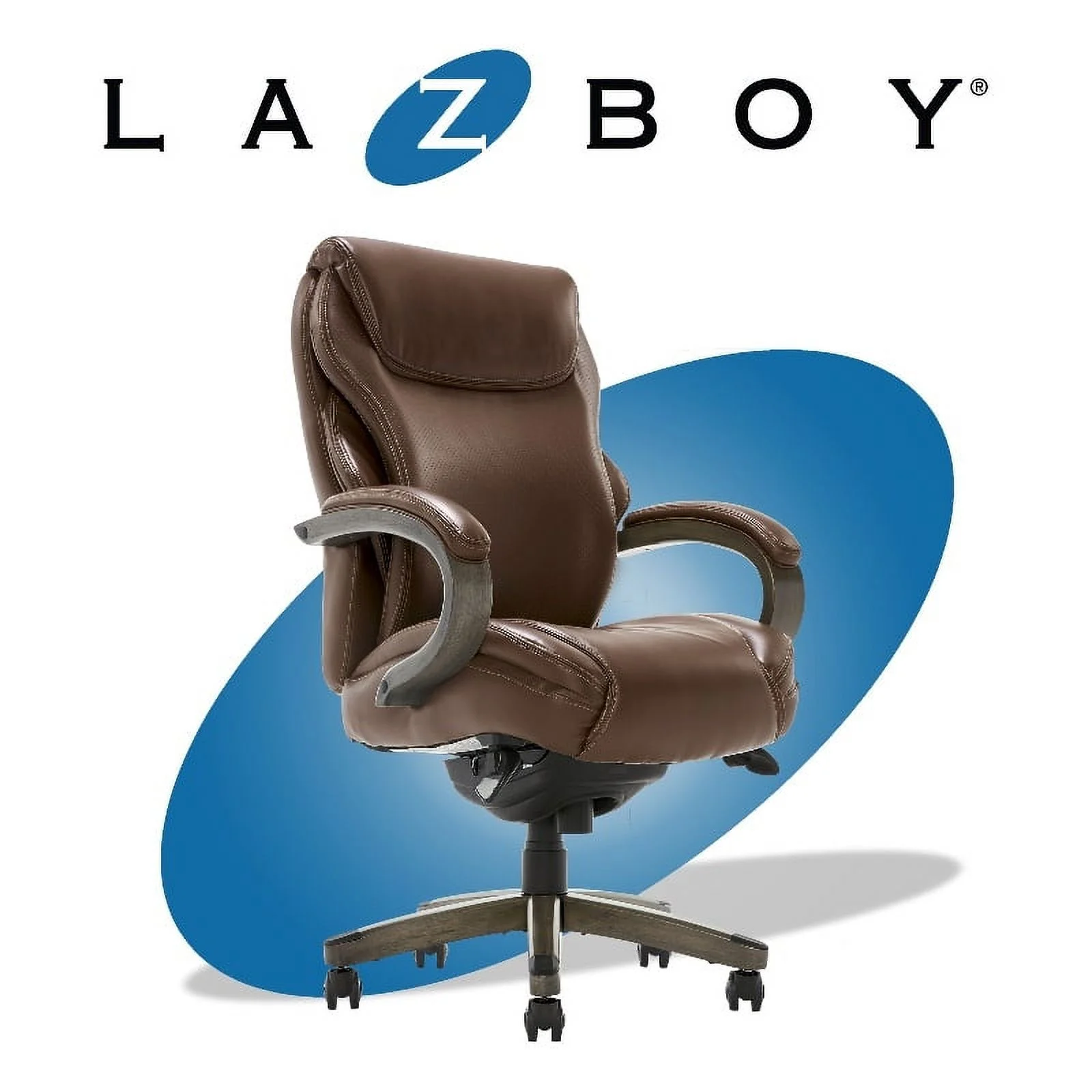 La-Z-Boy Hyland Executive Office Chair Chestnut Brown