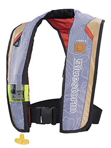 BLUESTORM Stratus 35 Inflatable Life Jacket PFD for Adults | US Coast Guard (USCG) Approved Automatic Self Inflating Life Vest Preserver with Manual