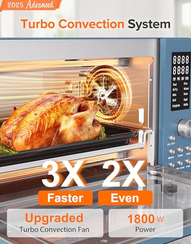 Nuwave Bravo Pro Smart 21QT Toaster Oven Air Fryer Combo, Convection Oven Countertop, 10 functions all in 1, with even & quick crisp technology