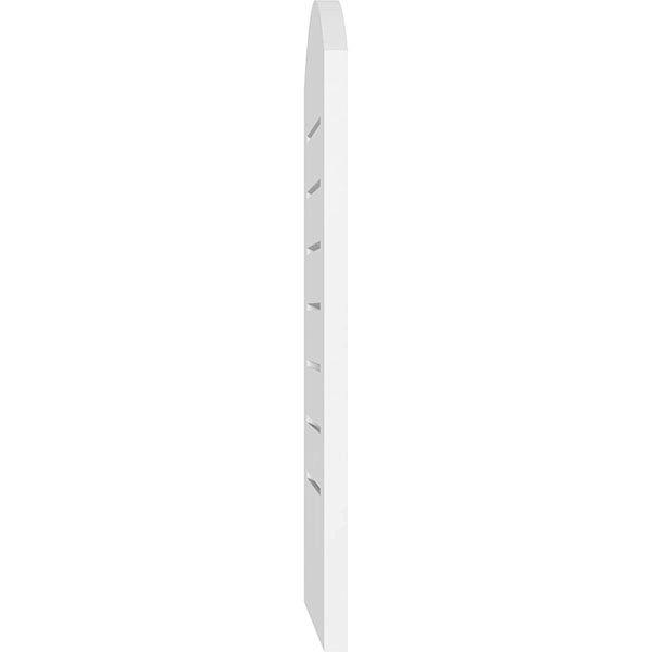 Ekena Millwork GVPAR28X3801SF 28x22W x 38x22H Arch Top Surface Mount PVC Gable Vent: Functional, w/ 3-1/2x22W x 1x22P Standard F