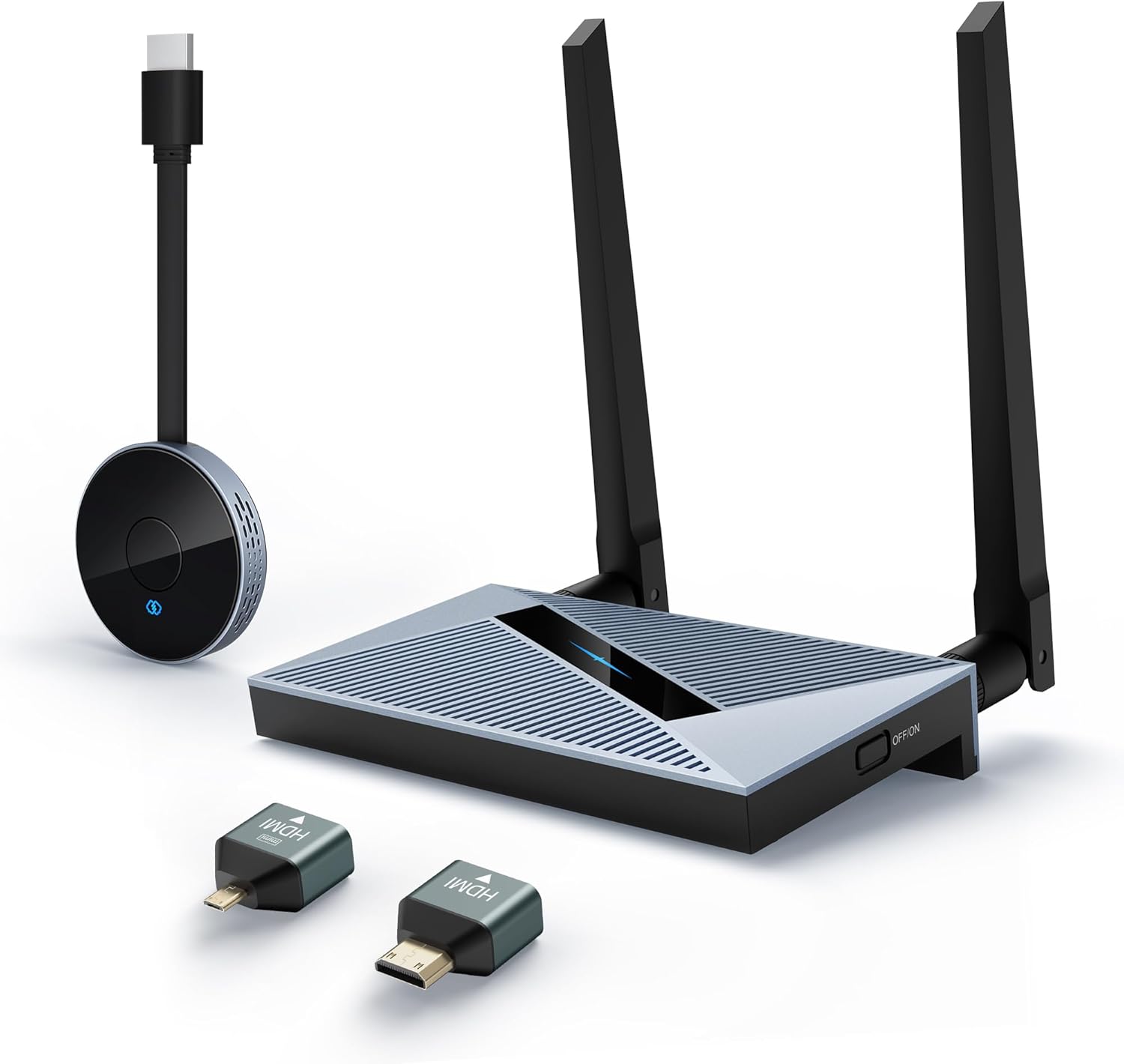 Wireless HDMI Transmitter and Receiver with Wireless HDMI Converter Dongle Adapter