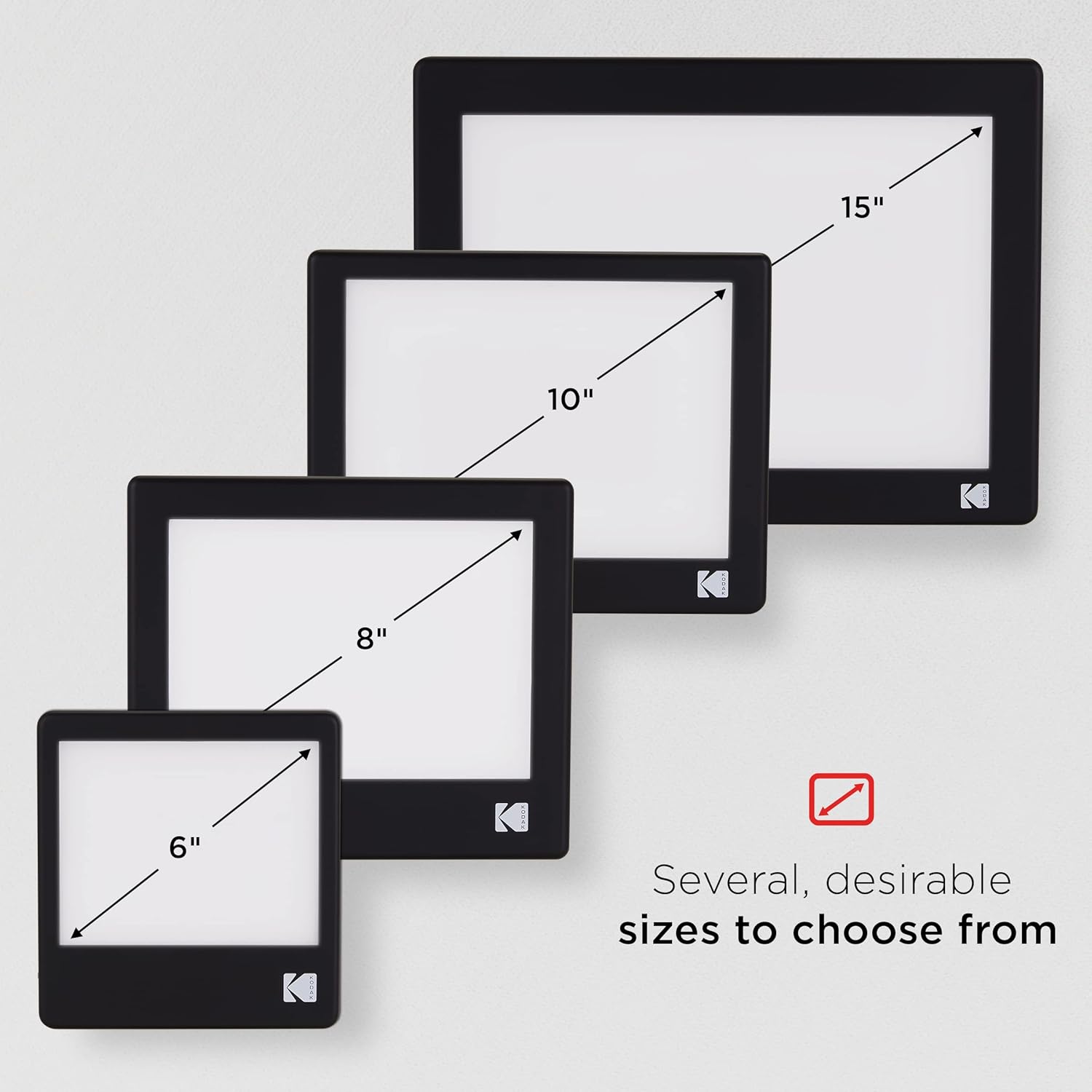 KODAK LED Light Box 8”x6” for Negatives, Slides & Films | Illuminated Board Panel & LED Light Pad for Viewing & Scanning Photos, Tattoo Drawing