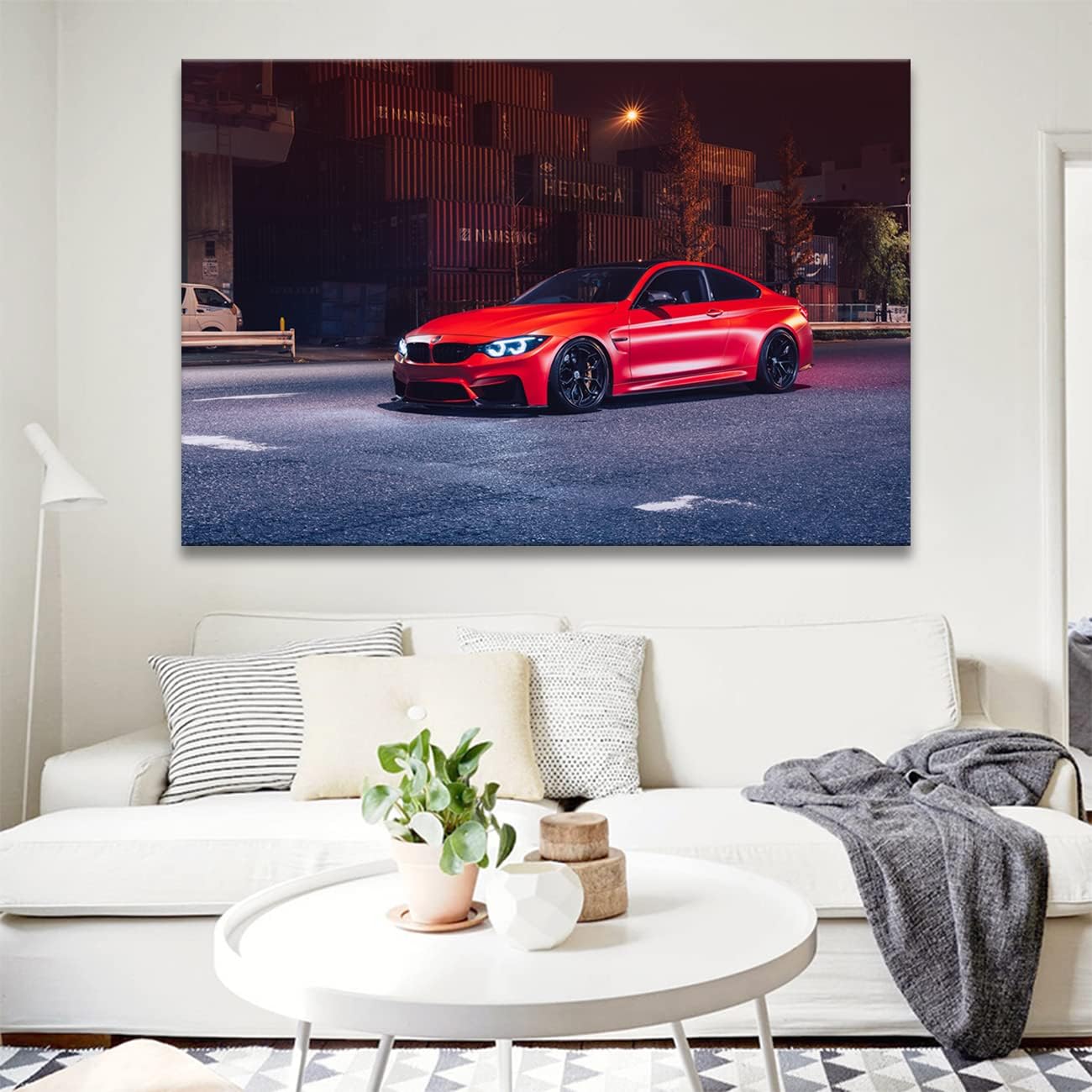Modern furniture decoration BMW Power M4 Super Racing Car Painting Poster Wall Art Picture Prints Canvas Living Home Room Decor