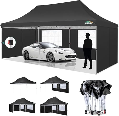 10x10 Pop Up Canopy Tent with 4 Sidewalls and Mesh Windows 2.0
