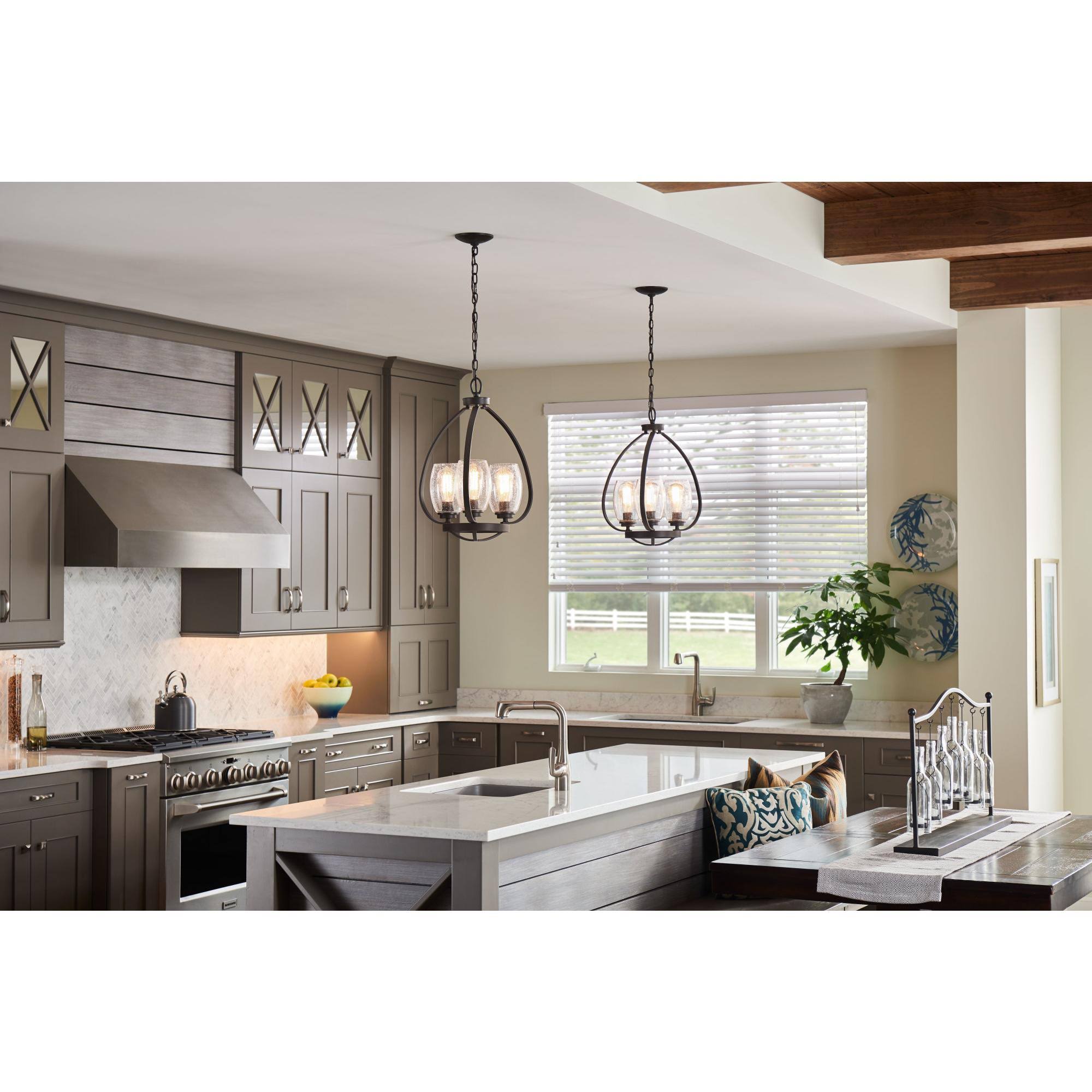Kichler Tuscany 3 Light Mini Chandelier, Olde Bronze - 44059OZ