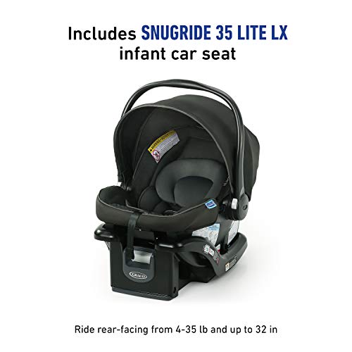 Graco, Modes Element Travel System Includes Baby Stroller with Reversible Seat Extra Storage Child Tray and SnugRide 35 Lite LX Infant Car Seat