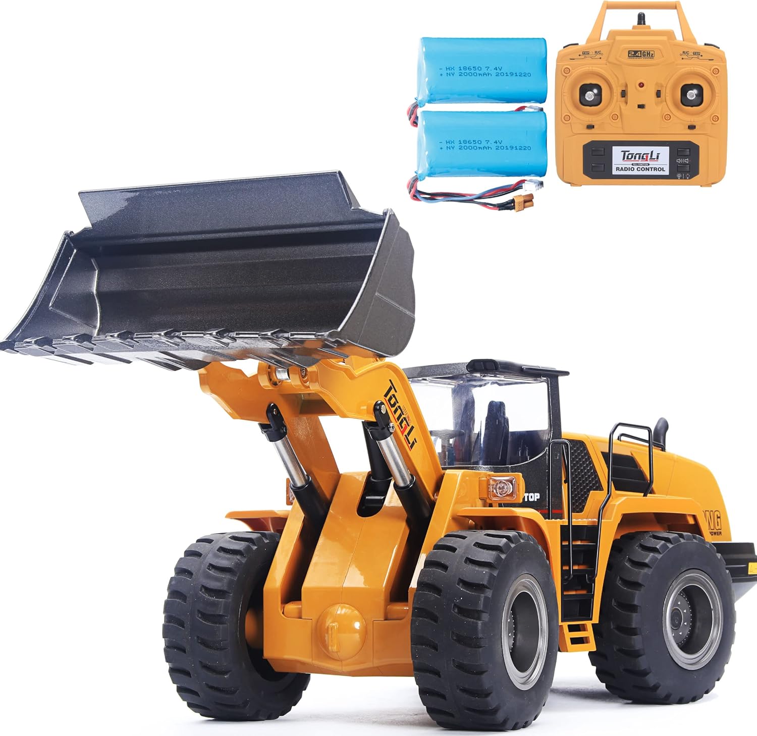huina rc Bulldozer for Adults 1583 rc Loader for Adults Metal rc Excavator rc Construction Equipment huina Loader Front Loader Remote Control 2